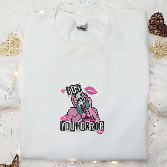 Boo You Horror Embroidered Shirt Halloween Embroidered Shirt Best Halloween Gift Ideas