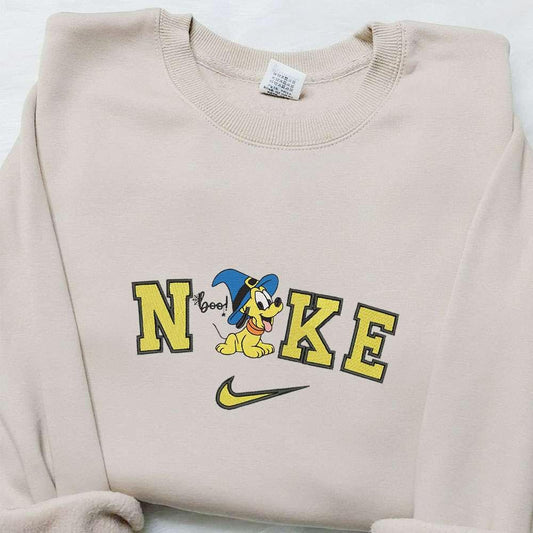 Baby Pluto Witch x Nike Embroidered Sweatshirt Walt Disney Characters Embroidered Shirt Best Halloween Gift Ideas