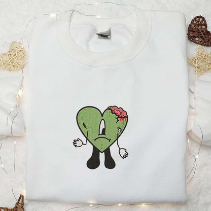 Bad Bunny Broken Brain Embroidered Sweatshirt Halloween Embroirdered Shirt Best Gifts for Family