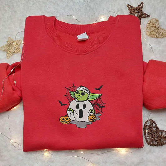 Baby Yoda Halloween Embroidered Shirt Star Wars Movie Halloween Embroidered Shirt Best Halloween Gift Ideas