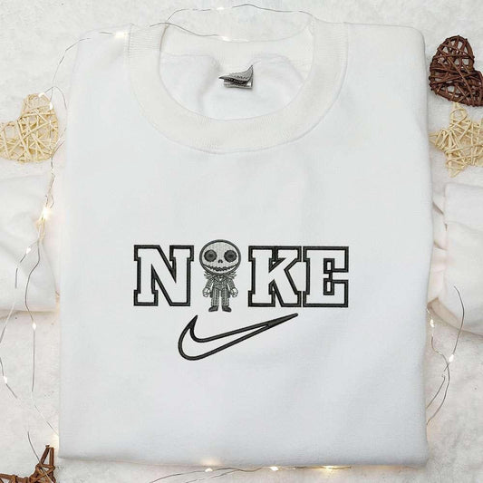 Chibi Jack x Nike Embroidered Hoodie Nike Inspired Embroidered Shirt Best Halloween Gift Ideas