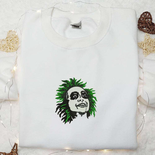 Beetlejuice Head Embroidered Shirt Horror Movie Embroidered Shirt Best Halloween Gifts for Family