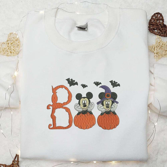 Boo Mickey Minnie Embroidered Shirt Disney Halloween Embroidered Shirt Best Halloween Gift Ideas 1
