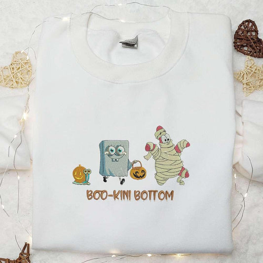 Boo Kini Bottom SpongeBob Embroidered Shirt Funny Halloween Embroidered Shirt Best Halloween Gift Ideas