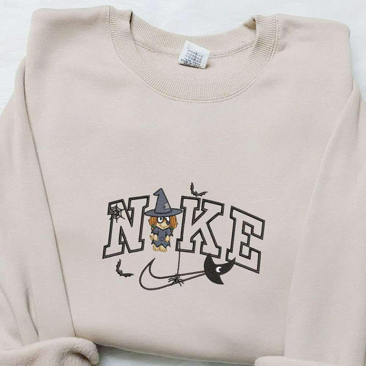 Chloe Witch x Nike Embroidered Shirt Bluey Cartoon Embroidered Hoodie Halloween Embroidered Sweatshirt