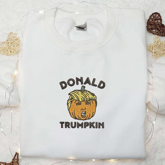 Donald Trumpkin Embroidered Hoodie Donald Trump Embroidered Sweatshirt Hot Political Topics Embroidered T shirt