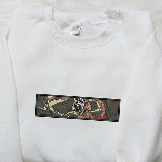 Ghost Face Embroidered Shirt Horror Halloween Embroidered Shirt Best Gifts for Halloween Lovers
