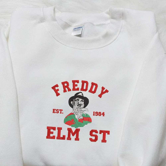 Freddy Krueger Embroidered T shirt A Nightmare on Elm Street Horror Movie Embroidered T shirt Best Gift Ideas