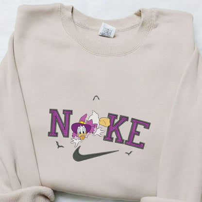 Daisy Duck Halloween x Nike Embroidered Sweatshirt Walt Disney Characters Embroidered Shirt Best Halloween Gifts Ideas for Family