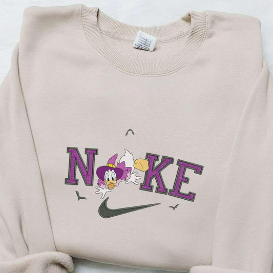 Daisy Duck Halloween x Nike Embroidered Sweatshirt Walt Disney Characters Embroidered Shirt Best Halloween Gifts Ideas for Family