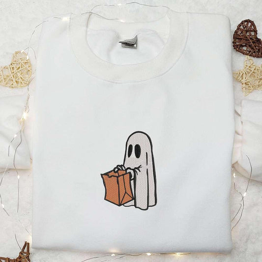 Ghost Box Embroidered Sweatshirt Halloween Embroidered Shirt Best Halloween Gifts Ideas