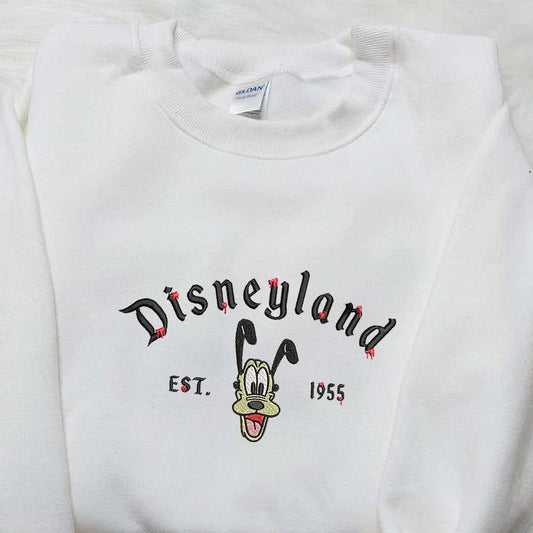 Disneyland Pluto Est 9 Embroidered Shirt Disney Halloween Embroidered Shirt Best Gifts for Family