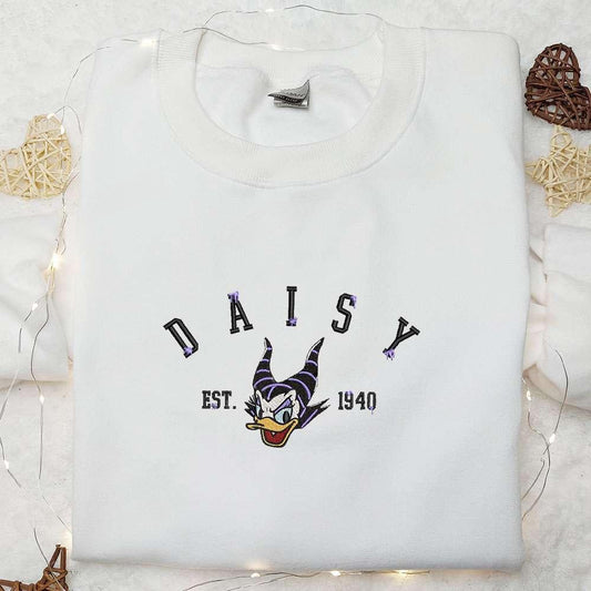 Daisy Duck Maleficent Evil Est 90 Embroidered Sweatshirt Halloween Embroidered Sweatshirt Disney Embroidered Hoodie
