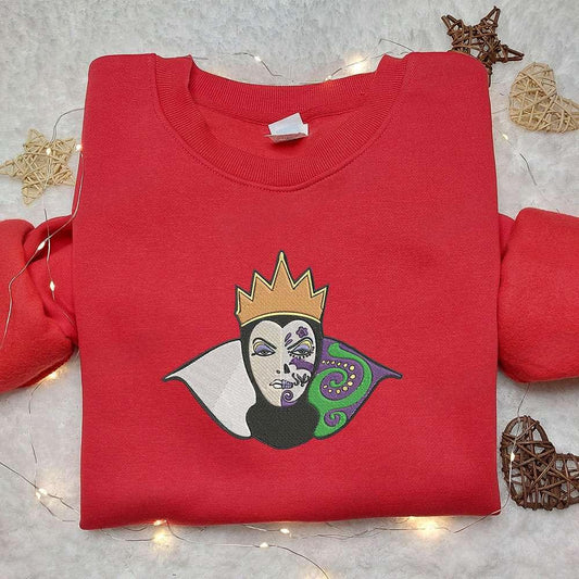 Evil Queen Dia De Los Muertos Embroidered Sweatshirt Disney Characters Embroidered Hoodie Best Halloween Gift Ideas