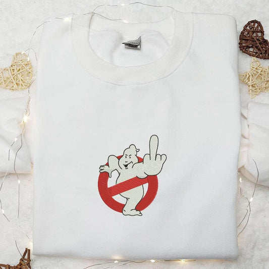 Fuck Ghostbusters Embroidered Sweatshirt Halloween Embroidered Hoodie Best Gifts for Halloween Lovers