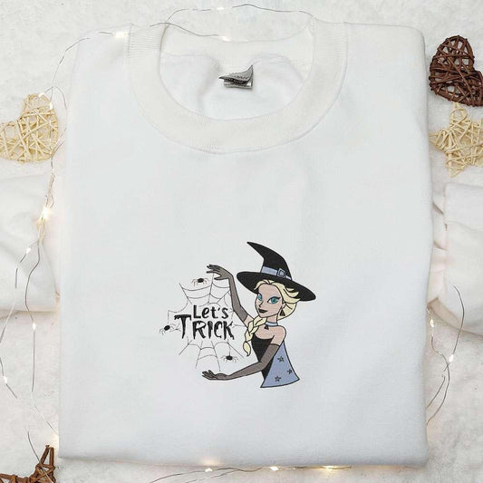 Frozen Elsa Princess Halloween Embroidered Shirt Halloween Embroiderd Shirt Best Gifts for Daughter