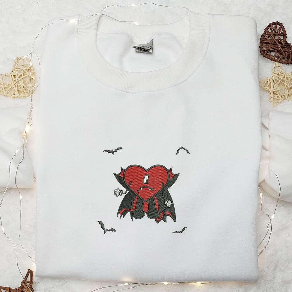 Dracula Bad Bunny Embroidered Shirt Halloween Embroidered Shirt Unique Gifts for Family