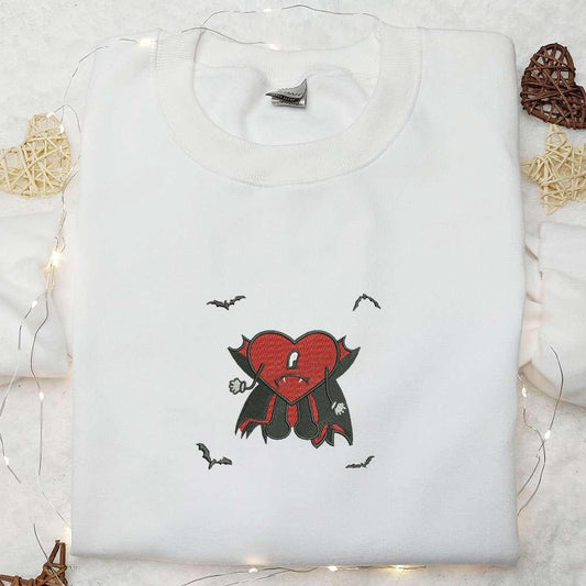 Dracula Bad Bunny Embroidered Shirt Halloween Embroidered Shirt Unique Gifts for Family