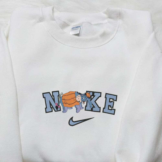 Eeyore Pumpkin Halloween x Nike Embroidered Sweatshirt Disney Walt Characters Embroidered Shirt Best Halloween Gift Ideas