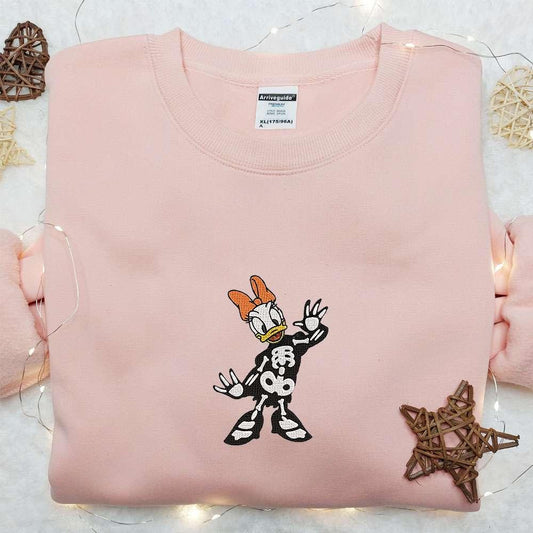 Daisy Skeleton Embroidered Hoodie Disney Character Embroidered Hoodie Best Gift Ideas