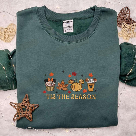 Disney Tis The Season Autumn Fall Embroidered Shirt Best Halloween Gifts Ideas