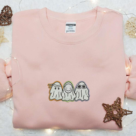 Funny Ghosts Embroidered Shirt Best Halloween Gifts Ideas