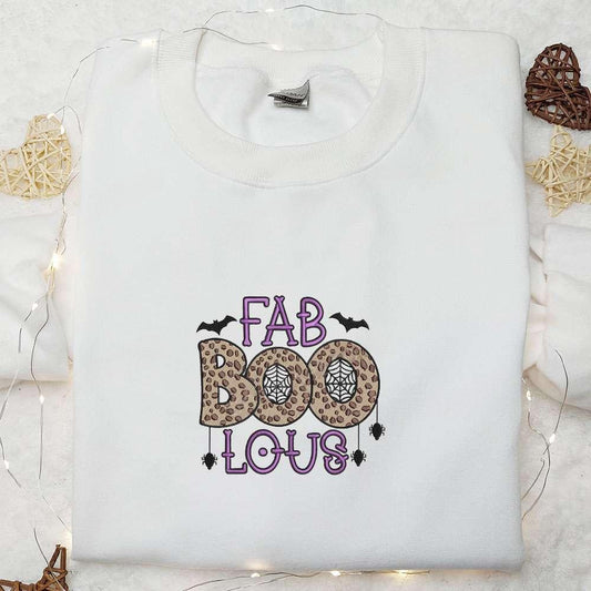 Fab Boo Lous Leopard Halloween Embroidered Shirt Halloween Embroidered Shirt Best Halloween Gift Ideas