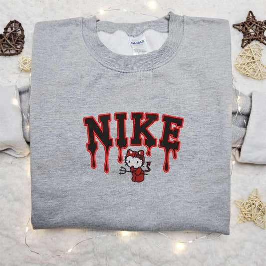 Devil Hello Kitty Embroidered Shirt Best Halloween Gifts Ideas