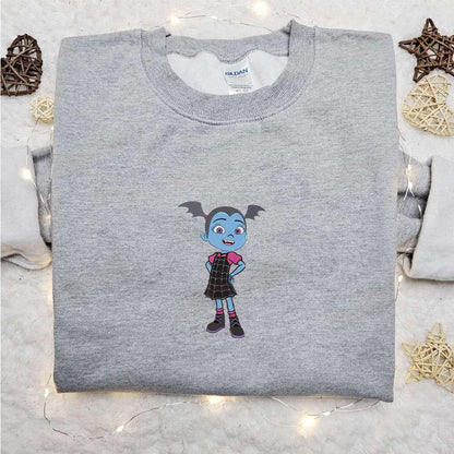 Vampirina Vee Embroidered Sweatshirt Cartoon Embroidered Hoodie Best Halloween Gift Ideas