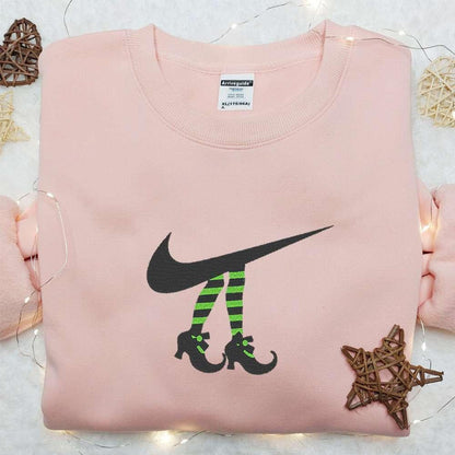 Witch Legs x Nike Swoosh Embroidered Shirt Halloween Embroidered Hoodie Best Gifts For Family