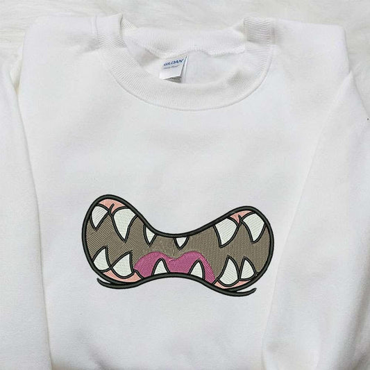 Zombie Mouth Embroidered Sweatshirt Halloween Embroidered Hoodie Best Halloween Gift Ideas  7