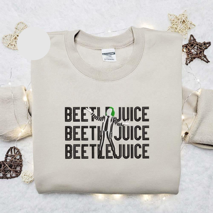 Beetlejuice Triple Name Halloween Embroidered Shirt