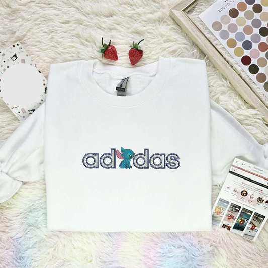 Stitch Side Profile Disney Characters Embroidered Shirt