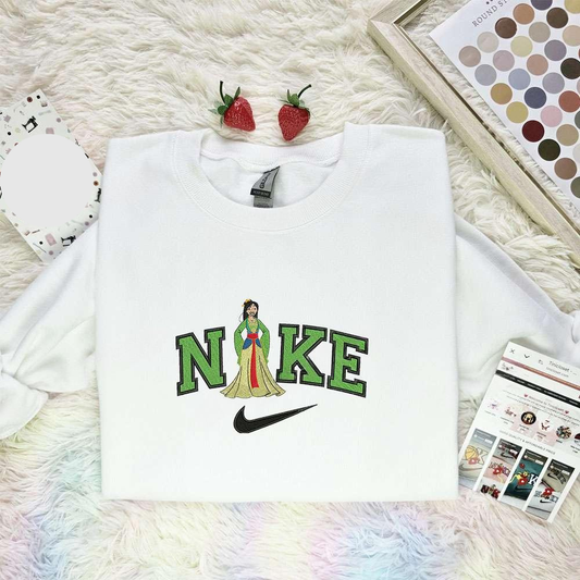 Mulan Disney Princess Embroidered Shirt Disney Characters Embroidered Hoodie