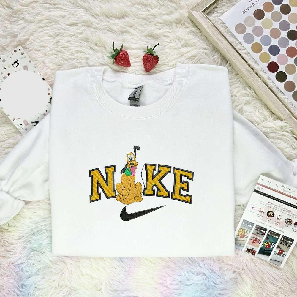 Pluto Embroidered Shirt Disney Characters Embroidered Hoodie