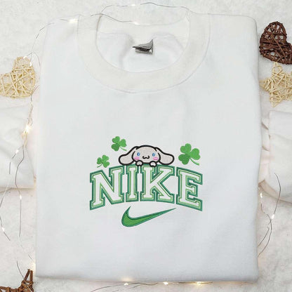 Cinnamoroll Shamrocks x Nike Embroidered Shirt Anime Embroidered Hoodie Best Saint Patricks Day Gift Idea