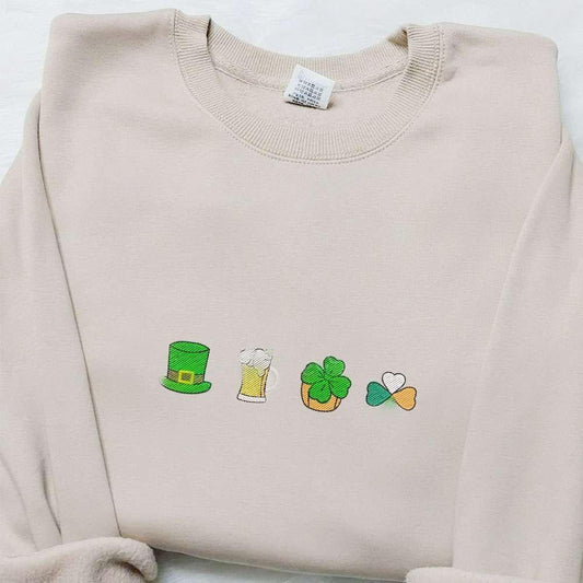 Saint Patricks Elements Embroidered Shirt Saint Patricks Day Embroidered Hoodie Best Holiday Gift Ideas