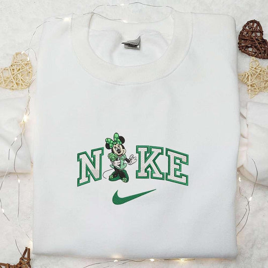 Nike x Patrick Balloon Minnie Embroidered Hoodie Disney Characters Embroidered Hoodie St Patricks Day Embroidered Hoodie