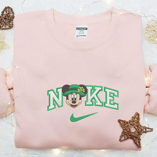 Nike x Patrick Minnie Embroidered T shirt Disney Characters Embroidered T shirt St Patricks Day Embroidered T shirt