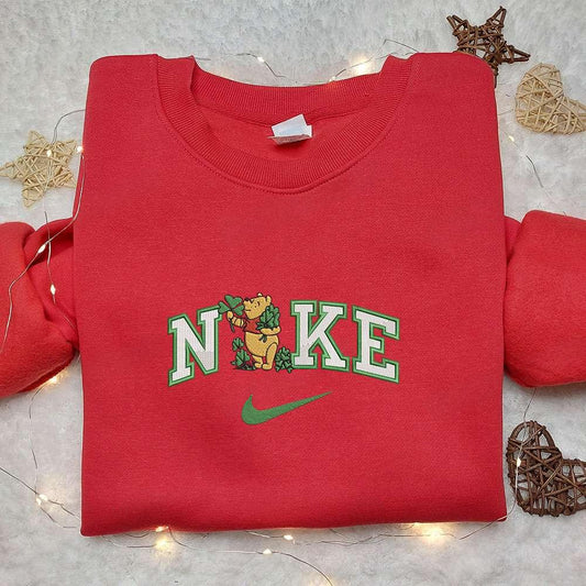 Nike x Patrick Pooh Embroidered Shirt Winnie The Pooh Disney Embroidered Shirt StPatricks Day Embroidered Shirt