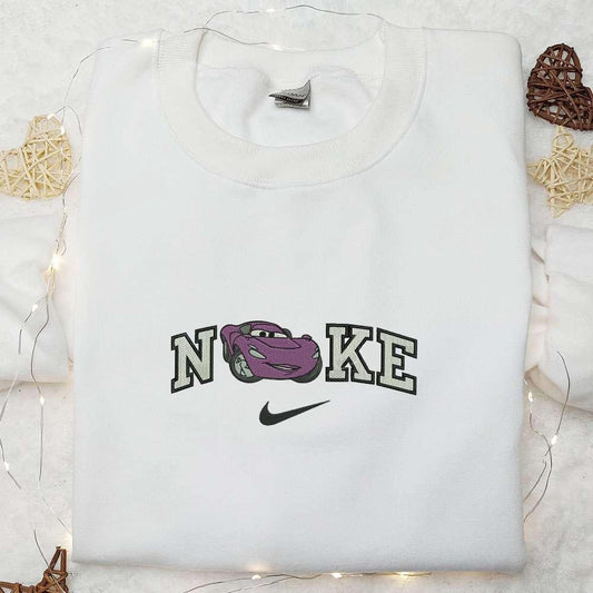 Nike x Holley Shiftwell Pixar Cars Embroidered Sweatshirt Disney Pixar Cars Embroidered Hoodie Custom Nike Embroidered T shirt