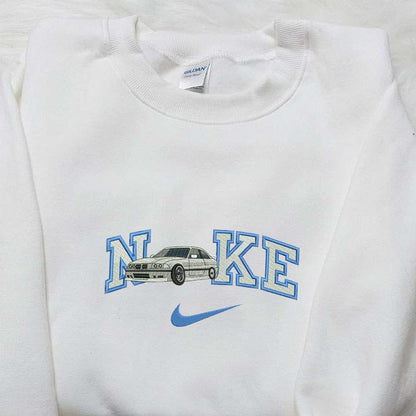 Grey Car x Nike Embroidered Shirt Transportations Embroidered Hoodie Best Gift Ideas