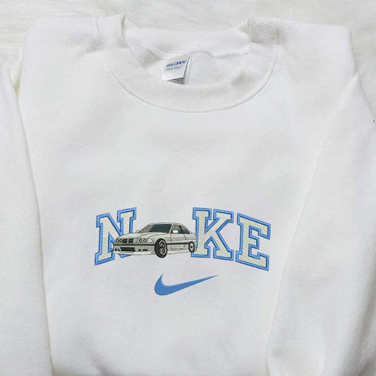 Grey Car x Nike Embroidered Shirt Transportations Embroidered Hoodie Best Gift Ideas