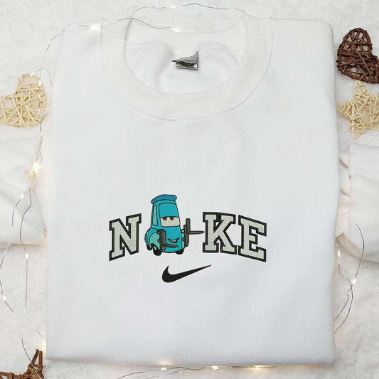 Nike x Guido Cars Pixar Embroidered Sweatshirt Disney Pixar Cars Embroidered Hoodie Custom Nike Embroidered T shirt