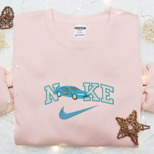 Blue Car x Nike Embroidered Shirt Transportations Embroidered Hoodie Best Gift Ideas