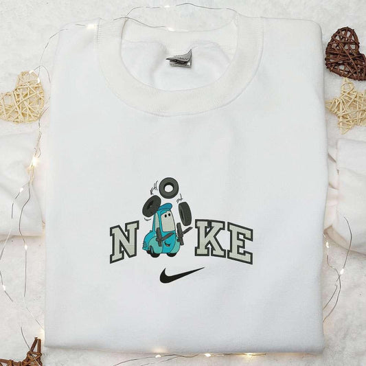 Nike x Guido Cars Embroidered Sweatshirt Pixar Cars Embroidered Hoodie Custom Nike Embroidered T shirt