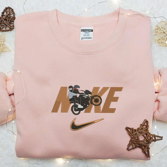 Motorbike Couple Embroidered Shirt  Best Gift For Boys