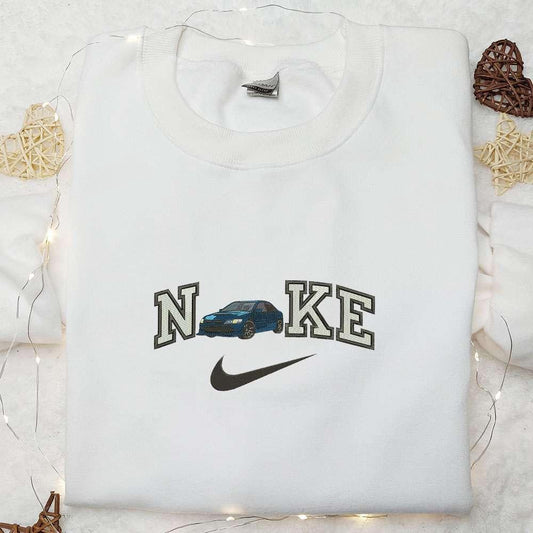Hella Car x Nike Embroidered Shirt Transportations Embroidered Shirt Nike Inspired Embroidered Hoodie