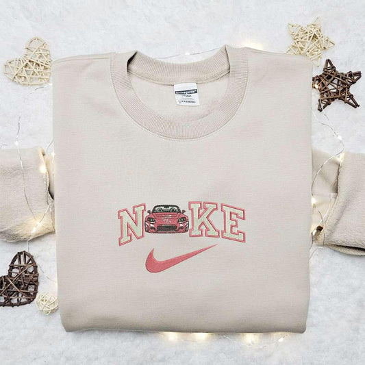 Nike x Pink Car Embroidered T shirt Transportation Embroidered T shirt Nike Inspired Embroidered T shirt