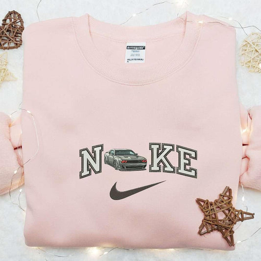 Black Car x Nike Embroidered Shirt Transportations Embroidered Shirt Nike Inspired Embroidered Hoodie